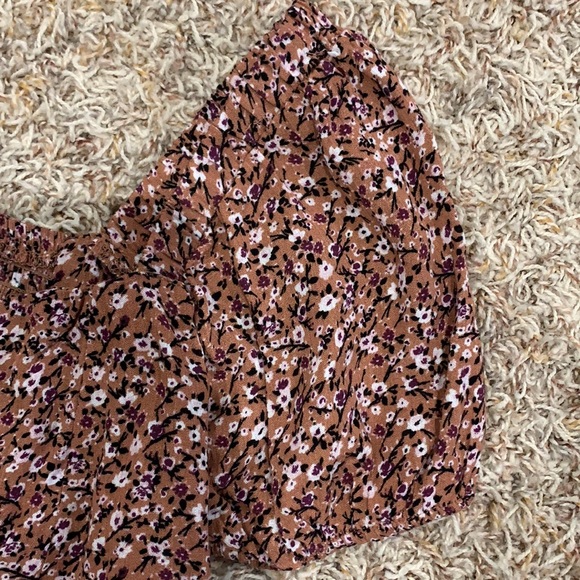 IVY & MAIN Square Neck Button Peplum Rust Top - Picture 5 of 5